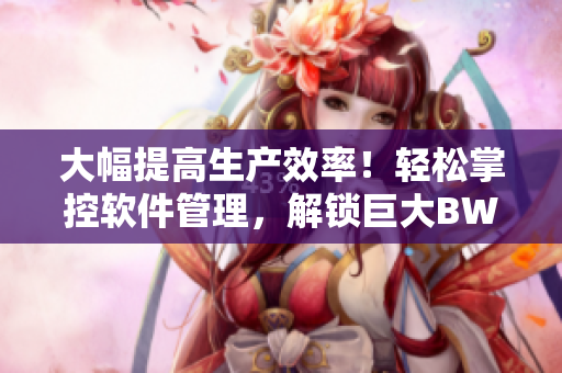 大幅提高生產(chǎn)效率！輕松掌控軟件管理，解鎖巨大BW潛力