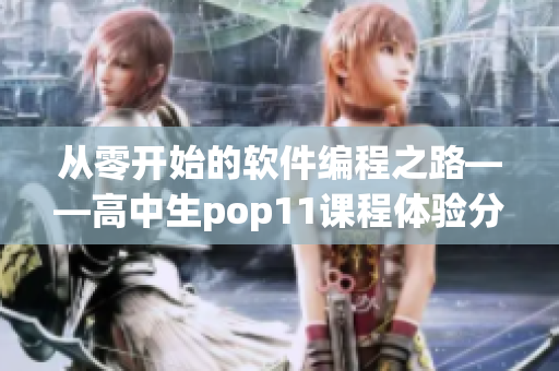 從零開始的軟件編程之路——高中生pop11課程體驗分享