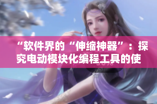 “軟件界的“伸縮神器”：探究電動(dòng)模塊化編程工具的使用方法”