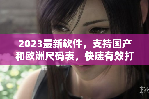 2023最新軟件，支持國產(chǎn)和歐洲尺碼表，快速有效打造您的完美尺碼！