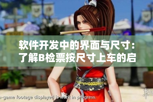 軟件開發(fā)中的界面與尺寸：了解B檢票按尺寸上車的啟示