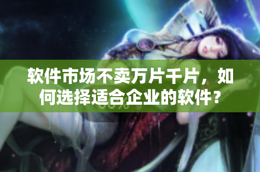 軟件市場不賣萬片千片，如何選擇適合企業(yè)的軟件？