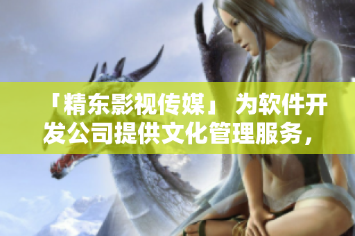 「精東影視傳媒」 為軟件開發(fā)公司提供文化管理服務(wù)，助力業(yè)務(wù)快速增長(zhǎng)