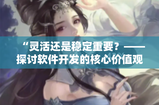 “靈活還是穩(wěn)定重要？——探討軟件開發(fā)的核心價(jià)值觀”