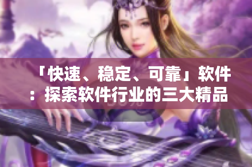 「快速、穩(wěn)定、可靠」軟件：探索軟件行業(yè)的三大精品區(qū)域