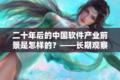 二十年后的中國軟件產(chǎn)業(yè)前景是怎樣的？——長期觀察與分析