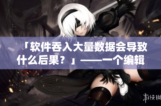 「軟件吞入大量數(shù)據(jù)會導致什么后果？」——一個編輯的研究