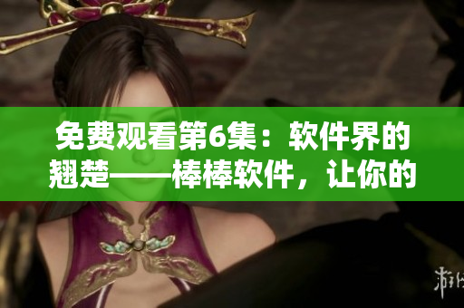 免費觀看第6集：軟件界的翹楚——棒棒軟件，讓你的工作效率倍增！