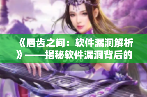 《唇齒之間：軟件漏洞解析》——揭秘軟件漏洞背后的黑色產業(yè)鏈