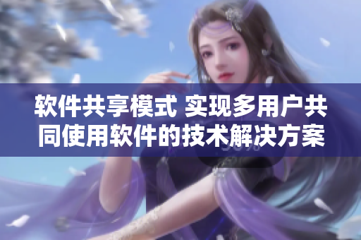 軟件共享模式 實現(xiàn)多用戶共同使用軟件的技術(shù)解決方案