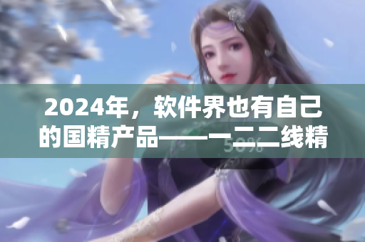 2024年，軟件界也有自己的國(guó)精產(chǎn)品——一二二線精華液！