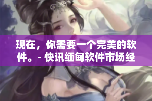 現(xiàn)在，你需要一個(gè)完美的軟件。- 快訊緬甸軟件市場(chǎng)經(jīng)歷新變革