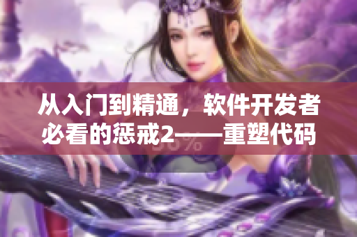 從入門(mén)到精通，軟件開(kāi)發(fā)者必看的懲戒2——重塑代碼技能指南