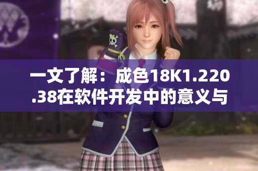一文了解：成色18K1.220.38在軟件開發(fā)中的意義與應(yīng)用