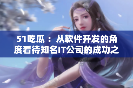 51吃瓜 ：從軟件開發(fā)的角度看待知名IT公司的成功之路