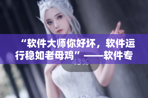 “軟件大師你好壞，軟件運行穩(wěn)如老母雞”——軟件專家分享優(yōu)秀編程技巧