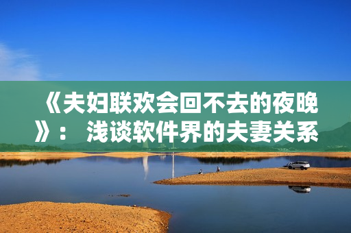 《夫婦聯(lián)歡會回不去的夜晚》： 淺談軟件界的夫妻關(guān)系與幾點應對策略