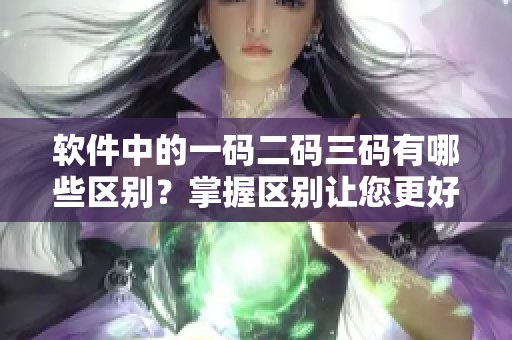 軟件中的一碼二碼三碼有哪些區(qū)別？掌握區(qū)別讓您更好地利用軟件