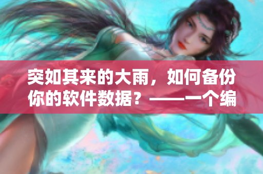 突如其來的大雨，如何備份你的軟件數(shù)據(jù)？——一個編輯的經(jīng)驗分享