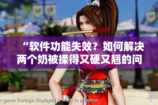 “軟件功能失效？如何解決兩個奶被揉得又硬又翹的問題”
