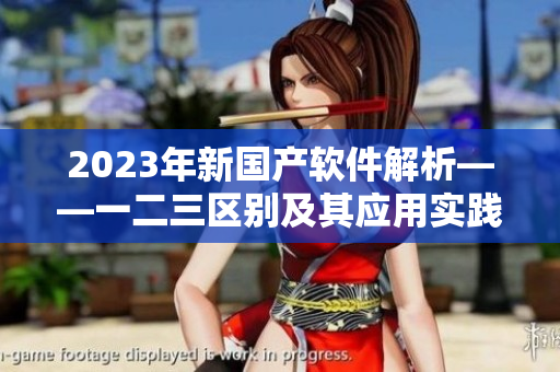 2023年新國產(chǎn)軟件解析——一二三區(qū)別及其應(yīng)用實踐