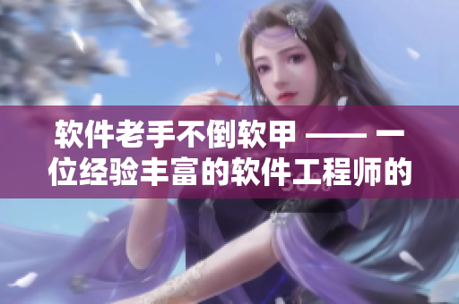 軟件老手不倒軟甲 —— 一位經驗豐富的軟件工程師的故事