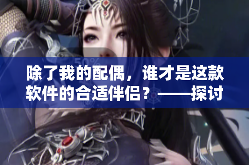 除了我的配偶，誰才是這款軟件的合適伴侶？——探討美國軟件市場的合適性