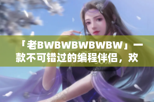 「老BWBWBWBWBW」一款不可錯過的編程伴侶，歡迎試用！