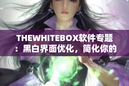 THEWHITEBOX軟件專題：黑白界面優(yōu)化，簡化你的操作