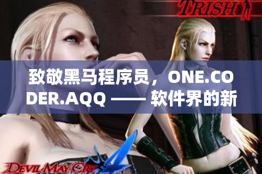 致敬黑馬程序員，ONE.CODER.AQQ —— 軟件界的新銳力量