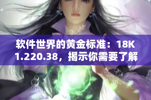 軟件世界的黃金標(biāo)準(zhǔn)：18K1.220.38，揭示你需要了解的一切