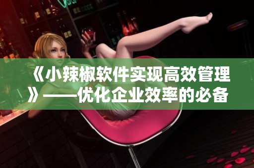 《小辣椒軟件實現(xiàn)高效管理》——優(yōu)化企業(yè)效率的必備工具