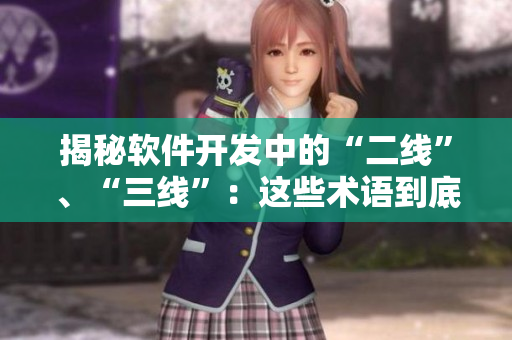揭秘軟件開發(fā)中的“二線”、“三線”：這些術(shù)語到底指什么？