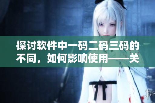探討軟件中一碼二碼三碼的不同，如何影響使用——關(guān)于軟件區(qū)分碼的研究