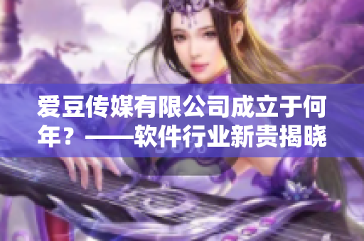 愛豆傳媒有限公司成立于何年？——軟件行業(yè)新貴揭曉