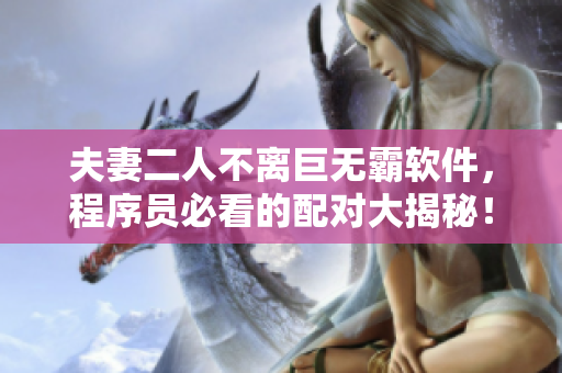 夫妻二人不離巨無霸軟件，程序員必看的配對大揭秘！