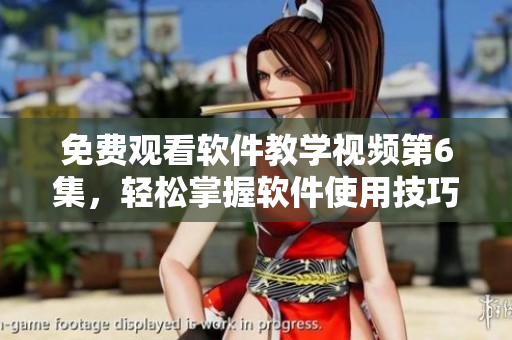 免費(fèi)觀看軟件教學(xué)視頻第6集，輕松掌握軟件使用技巧