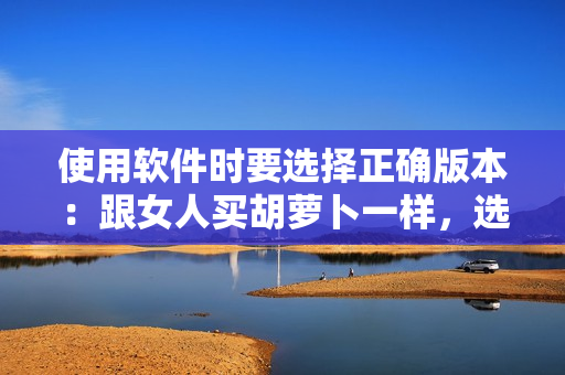 使用軟件時要選擇正確版本：跟女人買胡蘿卜一樣，選大頭還是小頭？