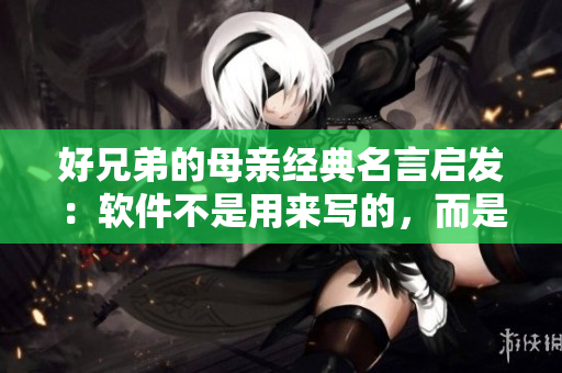 好兄弟的母親經(jīng)典名言啟發(fā)：軟件不是用來寫的，而是用來讀的