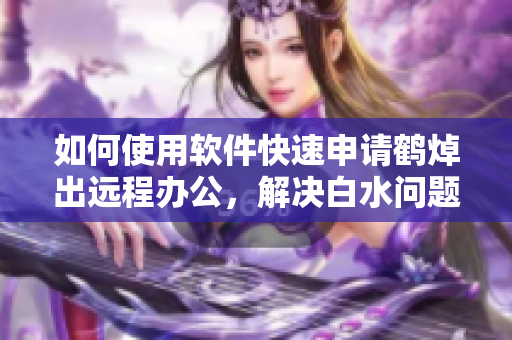 如何使用軟件快速申請(qǐng)鶴焯出遠(yuǎn)程辦公，解決白水問題
