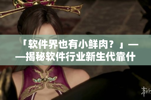 「軟件界也有小鮮肉？」——揭秘軟件行業(yè)新生代靠什么實現(xiàn)井噴式發(fā)展