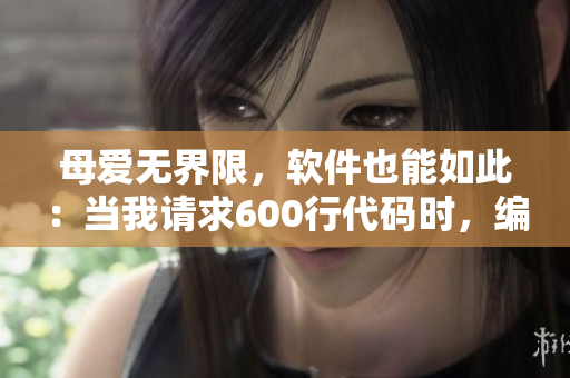 母愛無界限，軟件也能如此：當(dāng)我請求600行代碼時，編輯軟件從不拒絕