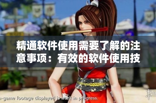精通軟件使用需要了解的注意事項(xiàng)：有效的軟件使用技巧和必要的安全措施。