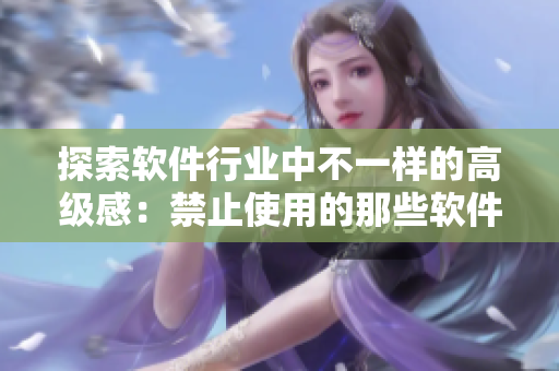 探索軟件行業(yè)中不一樣的高級(jí)感：禁止使用的那些軟件功能