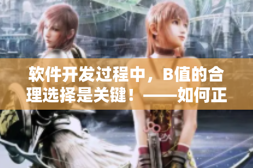 軟件開發(fā)過程中，B值的合理選擇是關(guān)鍵！——如何正確評價軟件性能？