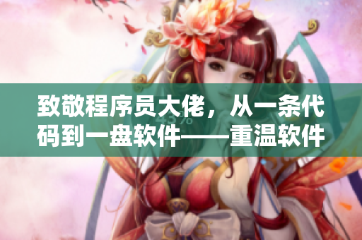 致敬程序員大佬，從一條代碼到一盤軟件——重溫軟件開發(fā)的熱血?dú)q月