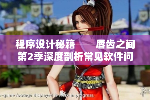 程序設(shè)計(jì)秘籍──唇齒之間第2季深度剖析常見軟件問題