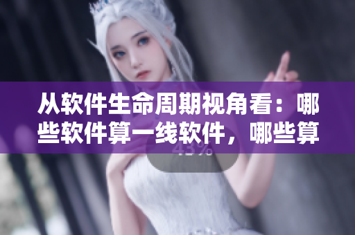 從軟件生命周期視角看：哪些軟件算一線軟件，哪些算二線軟件？