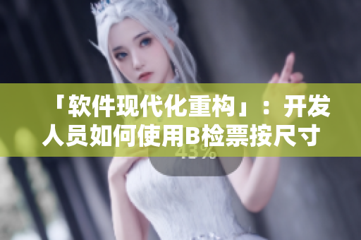 「軟件現(xiàn)代化重構(gòu)」：開發(fā)人員如何使用B檢票按尺寸上車