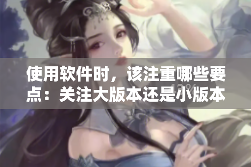 使用軟件時(shí)，該注重哪些要點(diǎn)：關(guān)注大版本還是小版本？
